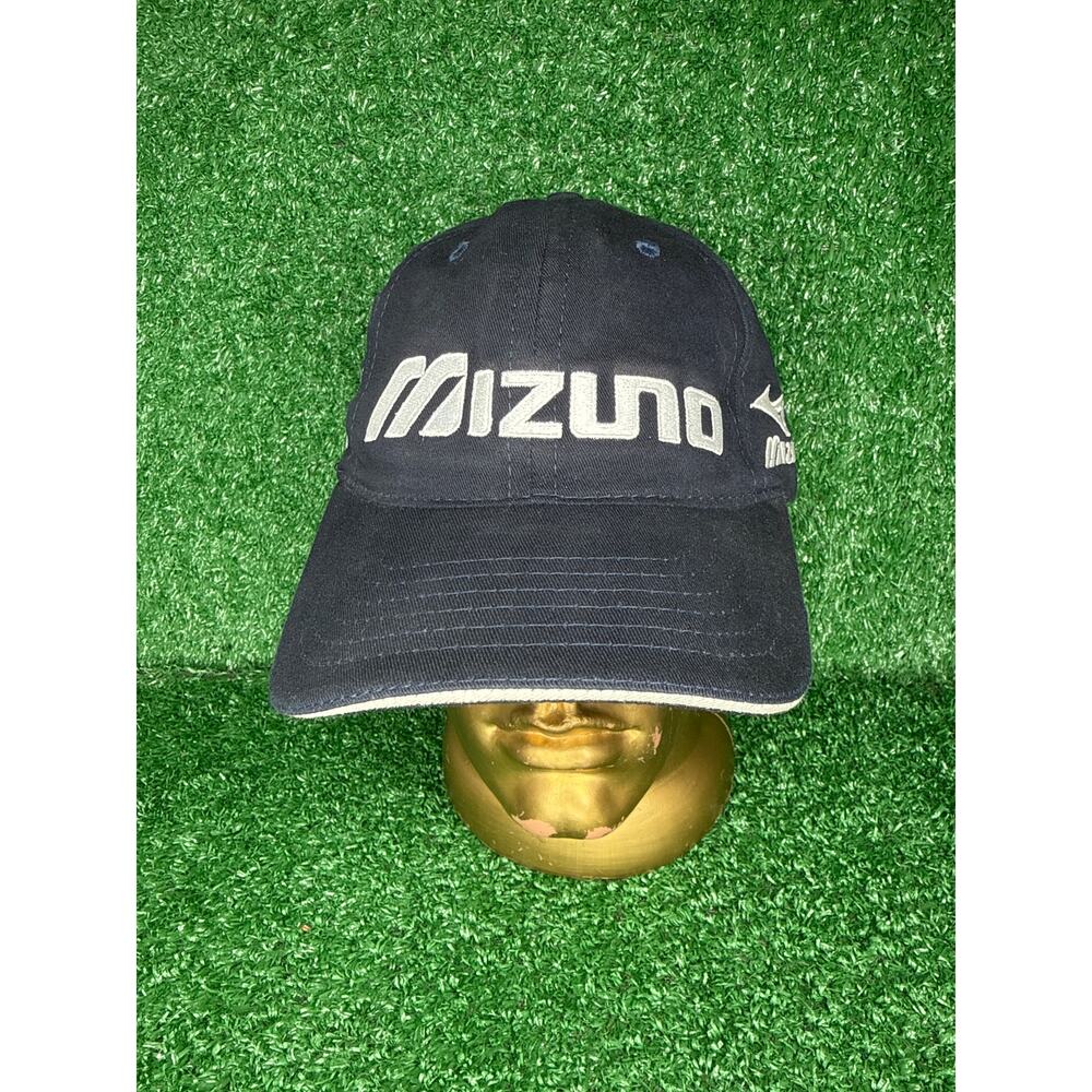 Mizuno Blue Polyester Baseball Hat Cap Adjustable Strap Performance Golf Wear